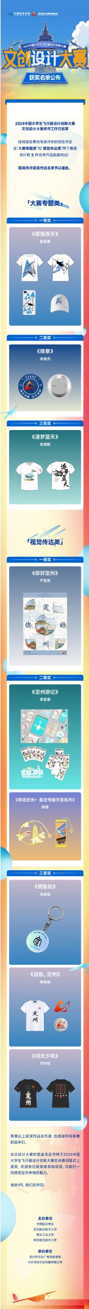 图片[1]-2024中国大学生飞行器设计创新大赛文创设计大赛获奖名单公布-设擂台-设计比赛信息平台|赛事征集·赛程查询·比赛资讯
